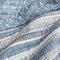 Lightweight Cotton Reversible Quilt Set Blue Grey White with Polyester Fill Machine Washable